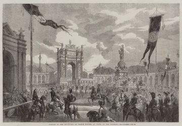 Inauguración del Boulevard del Príncipe Eugenio, en París, por el Emperador